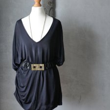 Sukienka REISS tunika miękka drapowana oversize XS S