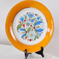 Patera dekoracyjna ze wzorem kaszubskim, II połowa XX w.