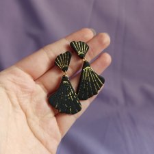 Kolczyki z gliny polimerowej ze złotem