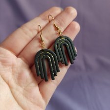 Kolczyki z gliny polimerowej ze złotem