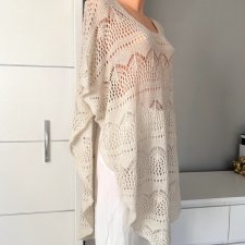 Ponczo Only S/M jasne ażurowe