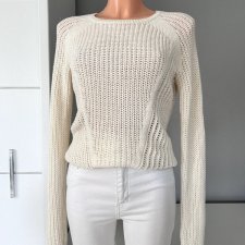 Kremowy sweter oversize H&M r.XS 34