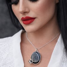 Wisiorek srebrny z onyxem