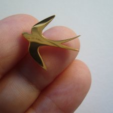 PIN PRZYPINKA BROSZKA JASKÓŁKA STAL NIERDZEWNA