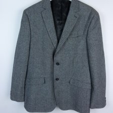 Jasper Conran elegancka marynarka z wełną melanż 42 / 52 - L