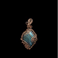 Labradoryt ground wire wrapping