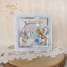 Kartka na narodziny dziecka, gratulacje, chrzest "The Baby" GOTOWA