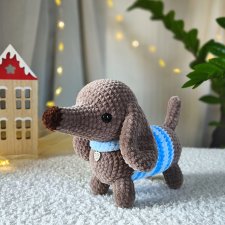 Maskotka jamniczek, Piesek jamnik pluszowy, Prezent dla dziecka