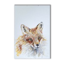 Akwarela ręcznie malowana "Lisek"