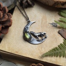 Naszyjnik księżyc z labradorytem