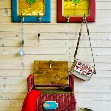 Wiklinowe siedzisko ze schowkiem do przedpokoju, sypialni, boho, półka GRATIS