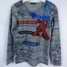 Mix Virage sweterkowa bluzka cyrkonie / S