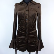 Fashion Nova welurowy kombinezon z metką / S