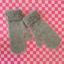 Rękawiczki z mankietem bouclè