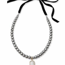 Naszyjnik z hematytem i perłą