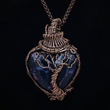 Serce wire wrapping " drzewo życia"