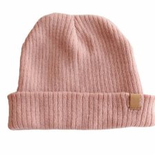 Czapka vintage pudrowa puder beanie