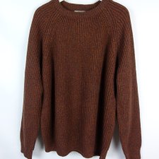 TU męski sweter melanż brąz / XXL