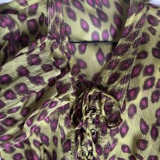 100%Silk KAREN MILLEN drapieżna jedwabna sukienka tunika