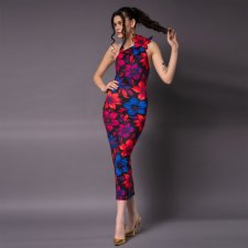 Dopasowana sukienka z kwiatem - Iris