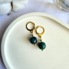 Zielone kolczyki z jadeitami