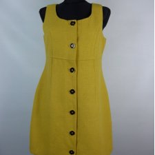 POP England sukienka princeska żółta musztardowa / M