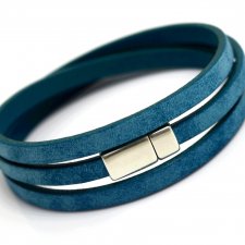 bransoletka skórzana MAGNETOOS TRIPLE vintage turquoise