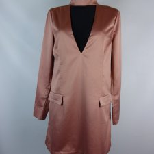 Missguided trapezowa miedziana sukienka 10 / 38