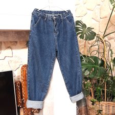 Jeansy granat balloon M