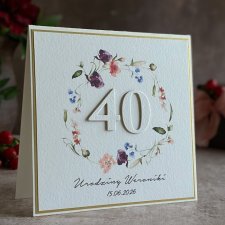 Personalizowana kartka na 40 urodziny, BH 70