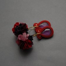 kolczyki sutasz z kwiatkiem