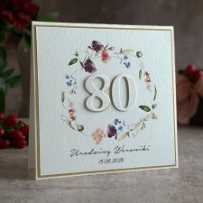 Personalizowana kartka na 80 urodziny, BH 70