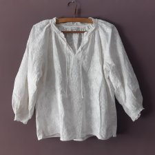 TATUUM BIAŁA HAFTOWANA FOLK BLUZKA 38 / 40