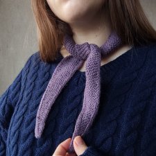 Fioletowy duński szalik z wełny wełna