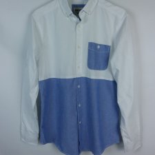 Goodsouls elegancka dwukolorowa koszula bawełna / S