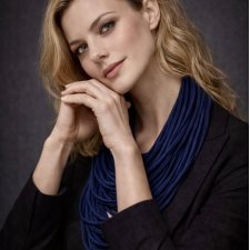 Naszyjnik dzianinowy - ciemny granat (uniksex)