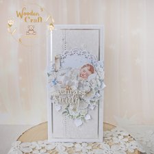 Kartka body na chrzest, roczek, narodziny "Cherished Memories" GOTOWA