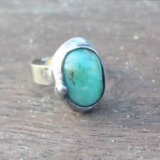 Chryzopraz - pierścionek regulowany