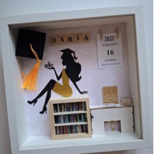 Ramka 3D na ukończenie studiów, Prezent na obronę licencjatu, magisterską