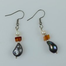 srebrne kolczyki "boho"