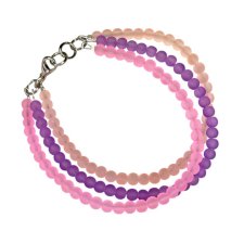 Bransoletka w pastelowych odcieniach różu i fioletu w215
