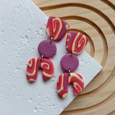 "Essa" - kolczyki z gliny polimerowej.