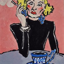 obraz do salonu  portret damy lili marleen