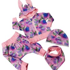 Komplet dziewczęcy truskawki r.68/74 i r.80/86