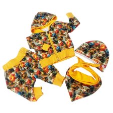 Komplet chłopięcy w dinozaury r.68/74