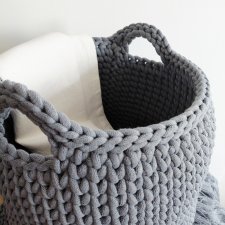 KOSZ Z GRUBEGO SZNURKA BAWEŁNIANEGO