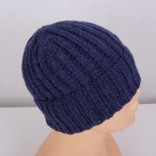 Granatowa męska czapka