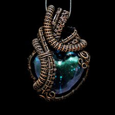 Miedziany wisiorek serce