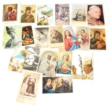 Religijne święte obrazki 20szt PRL