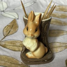 ROYAL  FAUNA HORNSEA lata 60-e wazonik  pojemnik na wykałaczki ręcznie malowana